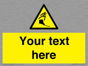 Custom warning kite flying near powerlines